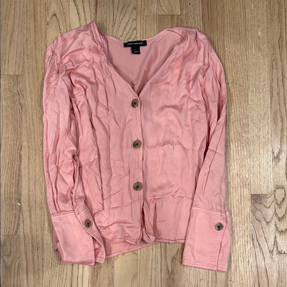 Blush Pink Button Down